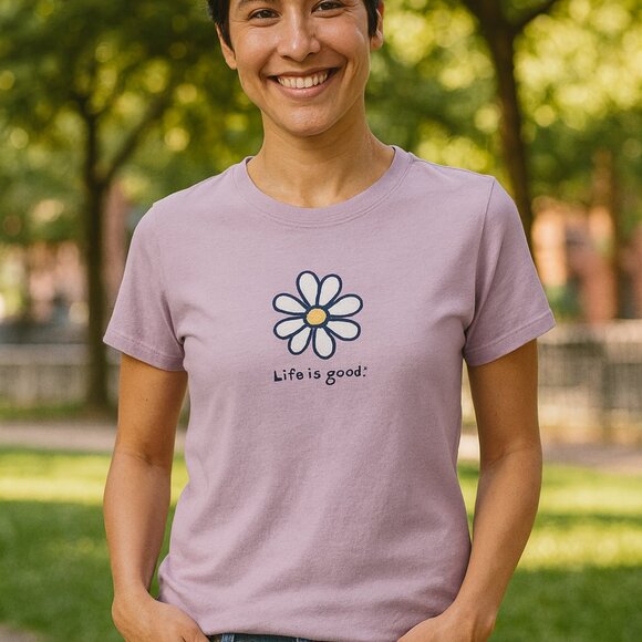 Life is Good Short Sleeve crew neck T Shirt Woman's Small - Picture 1 of 3